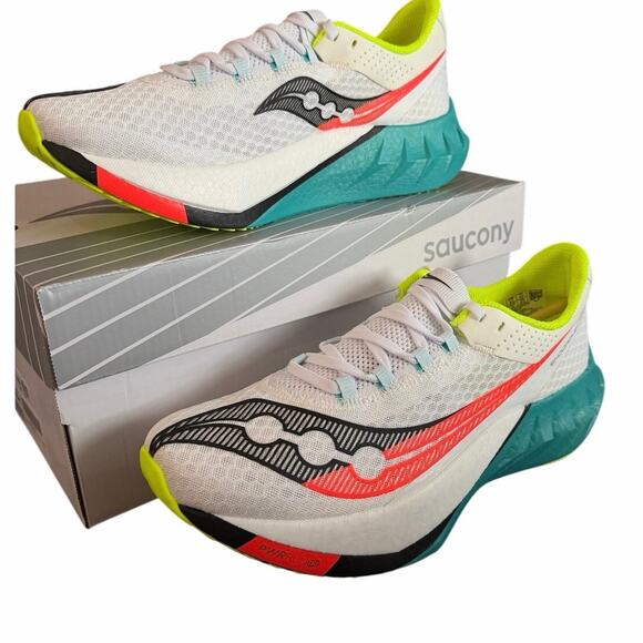 Saucony Endorphin Pro 4 White/Mutant Men’s Running Shoes Size 9.5 Carbon Plate main image 8